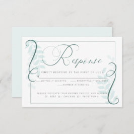 UAwg | Moderne Mint-Blätter Jade Accents Einladung