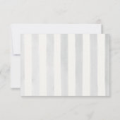 UAWG Moderne Streifen und Bohemische Wasserfarben RSVP Karte (Rückseite)