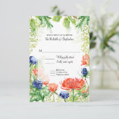 UAWG Moderne Wasserfarbe Herbstmuschel in Siegel RSVP Karte (Stehend Vorderseite)