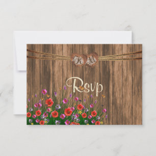 UAWG Monogram Heft mit Spring Wildblumen RSVP Karte