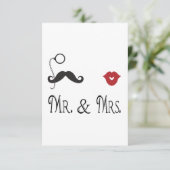 UAWG Mr. & Mrs. Cards RSVP Karte (Stehend Vorderseite)