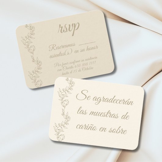 UAwg Muestra de Cariño en Sobre Champagne Begleitkarte