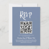 UAWG nach QR-Code | Pigeon Blue Script Style UAWG Einladung (Vorderseite)