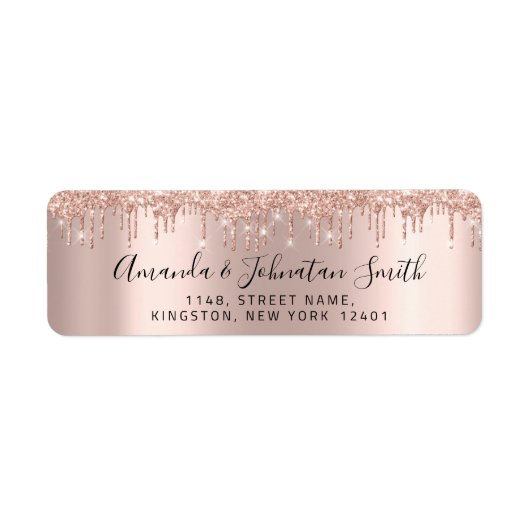 UAWG New Wedding Address Rose Gold Tropfen (Vorne)