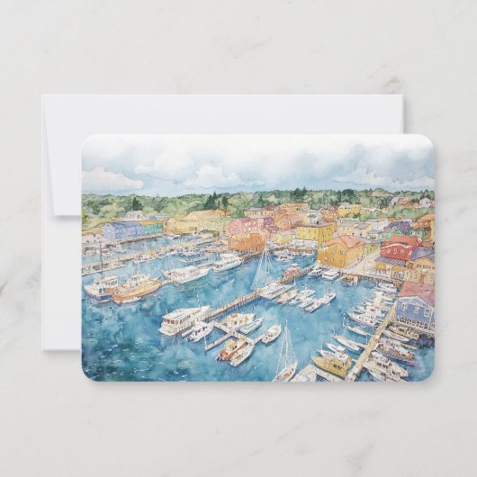 UAWG Newport Harbor Wedding Insert Destination Einladung (Rückseite)