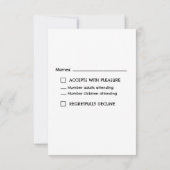 UAWG Niedliche Couple Illustration RSVP Karte (Rückseite)