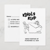 UAWG Niedliche Couple Illustration RSVP Karte (Vorne/Hinten)