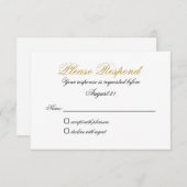 UAWG No Entrée Imitats Gold RSVP Karte (Vorne/Hinten)