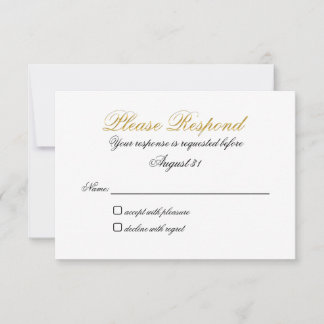 UAWG No Entrée Imitats Gold RSVP Karte