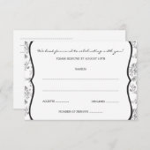 UAWG- oder Antwortkarten für viktorianische Beschä RSVP Karte (Vorne/Hinten)