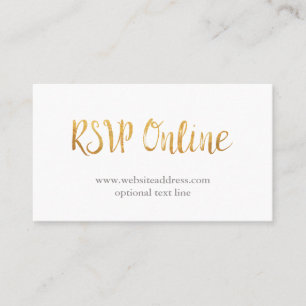 UAWG Online Card mit Gold Ananas & Script Visitenkarte