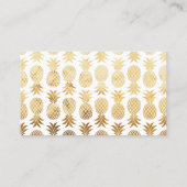 UAWG Online Card mit Gold Ananas und Script Visitenkarte (Rückseite)
