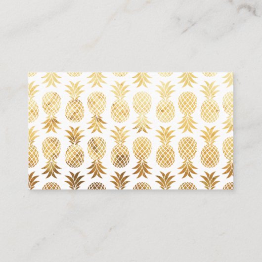 UAWG Online Card mit Gold Ananas und Script Visitenkarte (Rückseite)