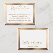 UAWG Online Einfach elegant Gold und Weiß Begleitkarte (Vorne/Hinten)