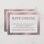 UAWG Online Einfache Elegante Rose Begleitkarte (Vorne/Hinten)