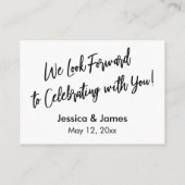 UAWG Online Lässig Moderne Schwarz-weiße Typografi Begleitkarte (Rückseite)