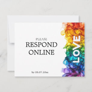 🌈 UAWG online LGBTQ gestrichen mit Liebe Hochzeit RSVP Karte