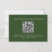 UAWG online Minimalistisch mit QR-Code RSVP Karte (Rückseite)