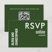 UAWG online Minimalistisch mit QR-Code RSVP Karte (Vorne/Hinten)