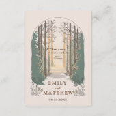 UAWG online QR Code Einfach Eleganter Rustikaler W Begleitkarte (Vorderseite)