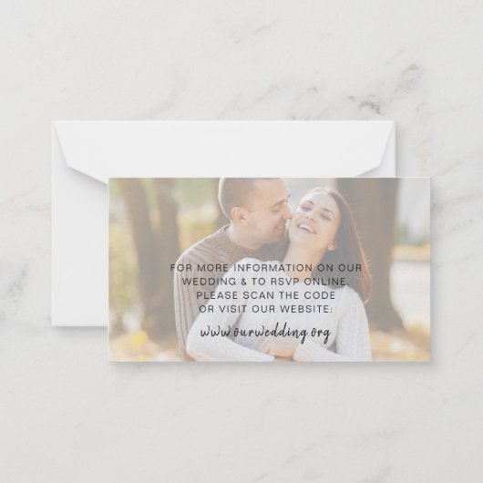 UAWG Online-QR-Code Hochzeitsstiftung Website Mitteilungskarte (Rückseite)