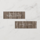 UAWG online rustikale Holzheiratskarte Mini Visitenkarte (Vorne/Hinten)