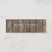 UAWG online rustikale Holzheiratskarte Mini Visitenkarte (Rückseite)