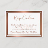 UAWG Online Simple Elegance Copper on White Begleitkarte (Vorderseite)