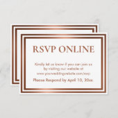 UAWG Online Simple Elegance Copper on White Begleitkarte (Vorne/Hinten)