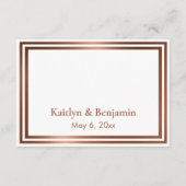UAWG Online Simple Elegance Copper on White Begleitkarte (Rückseite)