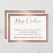 UAWG Online Simple Elegance Copper on White Begleitkarte (Vorne/Hinten)