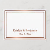 UAWG Online Simple Elegance Copper on White Begleitkarte (Rückseite)