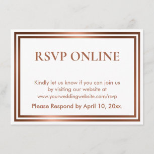 UAWG Online Simple Elegance Copper on White Begleitkarte