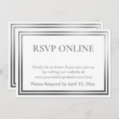 UAWG Online Simple Elegant Silber und Weiß Border Begleitkarte (Vorne/Hinten)