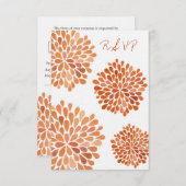 UAWG Orange Herbstblütenkarte RSVP Karte (Vorne/Hinten)