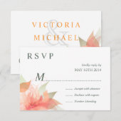 UAWG Orange Ice Floral 2 - einfach RSVP Karte (Vorne/Hinten)
