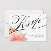 UAWG - Orange Ice White Wedding 2 RSVP Karte (Rückseite)