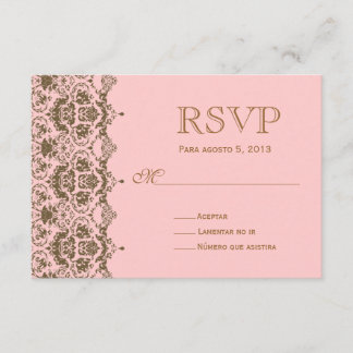 UAWG para boda en español / Wedding Rsvp Karte