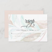 UAWG | Pastel Watercolor Minzfolien RSVP Karte (Vorne/Hinten)