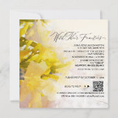 *~* UAWG Pfirsichfarben Floral AR15 QR WEDDING Einladung (Rückseite)