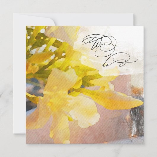 *~* UAWG Pfirsichfarben Floral AR15 QR WEDDING Einladung (Vorderseite)