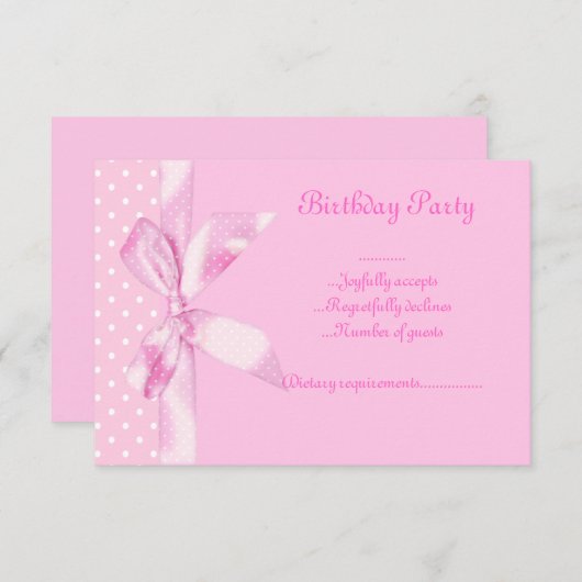 UAWG Pink gepunkteter Bugbogen REVISIERT Einladung (Vorne/Hinten)