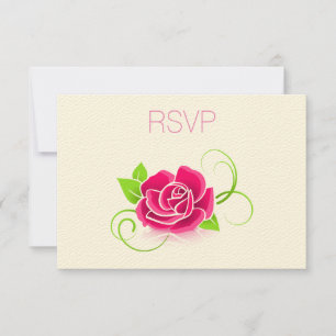 UAWG Pink Rose Illustration RSVP Karte