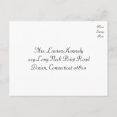 UAWG Pink und White Stripe Hochzeit / Party Einladungspostkarte (Rückseite)