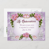 UAWG Postcard Qiuneanera Einladungspostkarte (Vorne/Hinten)