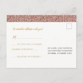 UAWG Postcard Rose Gold Rosa Einfaches Glitzer Str Einladungspostkarte (Rückseite)
