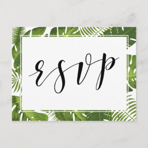 UAWG Postcard Tropische Hochzeit Einladungspostkarte