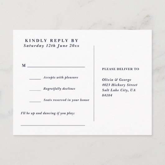 UAwg Postkarte für die Beantragung eines Navy Blue (Rückseite)