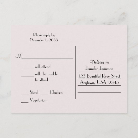 UAWG Postkarte, jeder Anlass Einladungspostkarte (Rückseite)