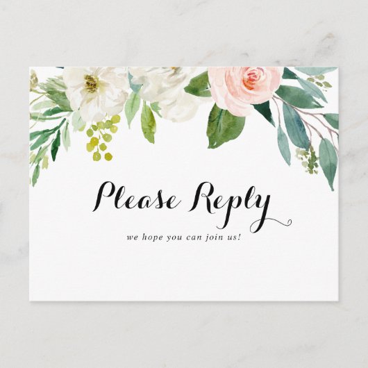 UAwg Postkarte mit der einfachen Blumenkarte (Vorderseite)